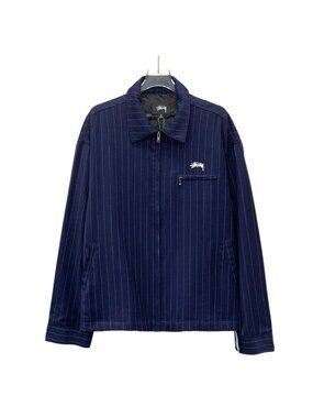 Stussy × Comme des Garcons collaboration dark blue jacket